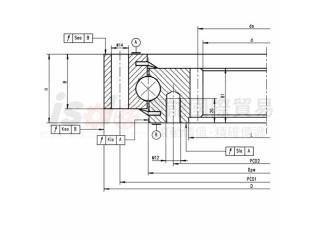 HVSI內齒圈四點接觸球轉盤軸承外觀圖
