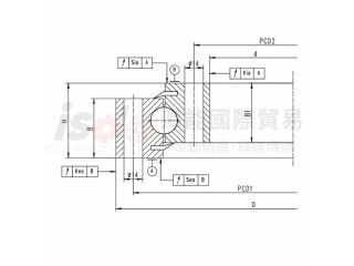 HVSU四點接觸球轉盤軸承外觀圖