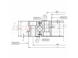 HXSU08交叉滾子轉盤軸承外觀圖