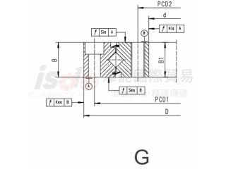 HXU交叉滾子轉盤軸承G